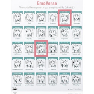image:imageMr Pen EmoVerse Magnet Feeling Chart with Bible Verse Guide 145x114  Emotions Chart for Kids and Adults 30 Different Feelings
