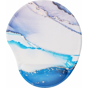 image:imageMr Pen Ergonomic Mouse Pad with Wrist Rest Grim Reader Design  Breathable Fabric with Memory Foam Cushion NonSlip Rubber Base Gel Mouse Pad with Wrist SupportGlacial Blue Marble