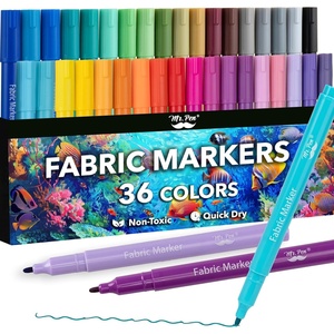 image:imageMr Pen Fabric Markers 36 Pack Colorful  Fabric Markers Permanent for Clothes for TShirts Bags Textile Canvas