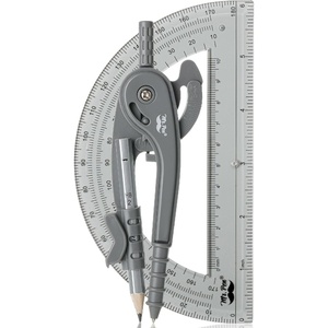 image:imageMr Pen Geometry Compass and Protractor Set 6 Inch Compass  6 Inch Protractor Drawing Tool for School Clear Plastic Easy Grip Precision Design for Math Art Drafting ArchitectureShuttle Grey