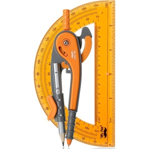image:imageMr Pen Geometry Compass and Protractor Set 6 Inch Compass  6 Inch Protractor Drawing Tool for School Clear Plastic Easy Grip Precision Design for Math Art Drafting ArchitectureDark Orange