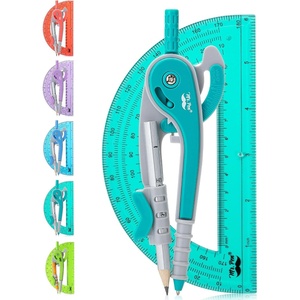 image:imageMr Pen Geometry Compass and Protractor Set 6 Inch Compass  6 Inch Protractor Drawing Tool for School Clear Plastic Easy Grip Precision Design for Math Art Drafting ArchitectureGreen