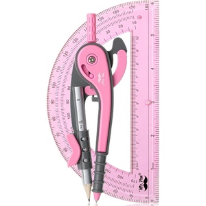 image:imageMr Pen Geometry Compass and Protractor Set 6 Inch Compass  6 Inch Protractor Drawing Tool for School Clear Plastic Easy Grip Precision Design for Math Art Drafting ArchitectureRogue Pink