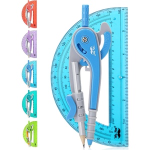image:imageMr Pen Geometry Compass and Protractor Set 6 Inch Compass  6 Inch Protractor Drawing Tool for School Clear Plastic Easy Grip Precision Design for Math Art Drafting ArchitectureBlue