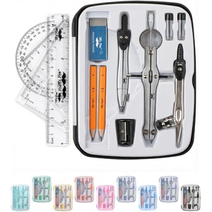 image:imageMr Pen Geometry Set 13 pcs Compass for Geometry Compass  Geometry Kit Set with Shatterproof Storage Box Math Compass Black color