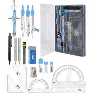 image:imageMr Pen Geometry Set 15 Piece Set with 6 Inch Swing Arm Protractor  IncludesMetal Divider Set Squares Ruler Compasses for Math for Drafting amp School SuppliesBlue