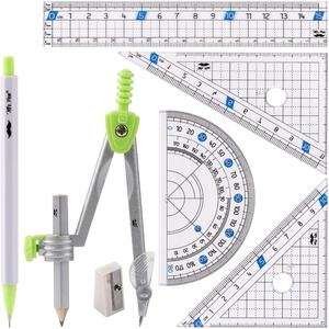 image:imageMr Pen Geometry Set 7 pcs Compass for Geometry Compass Math  Geometry Kit with Storage Box Math Compass Geometry Set for School Protractor and Compass Set Drawing Tools Ruler Set