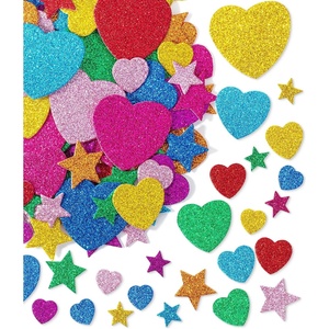 image:imageMr Pen Glitter Foam Stickers Self Adhesive 450 pcs Assorted Sizes  Colorful Glitter Stickers Christmas Decoration