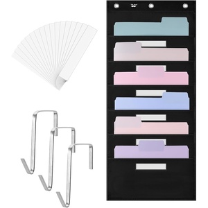 image:imageMr Pen Hanging Wall File Organizer 12 Pockets Pink  3 Overdoor Hangers Included Over The Door File Organizer Hanging Folder OrganizerBlack