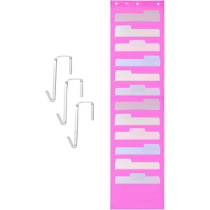 image:imageMr Pen Hanging Wall File Organizer 12 Pockets Pink  3 Overdoor Hangers Included Over The Door File Organizer Hanging Folder OrganizerPink