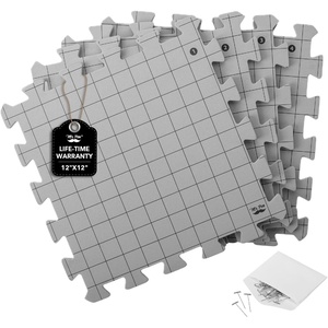 image:imageMr Pen Interlocking Blocking Mats 12 x 12 4 Pack with 50 TPins  For Knitting amp Crochet Projects Foam Board Design Includes Pins for Yarn Craft Blocking