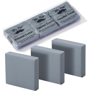 image:imageMr Pen Kneaded Erasers 144 x 136 3 Pack Gray  Soft Moldable Art Erasers for Charcoal Graphite amp Pastel Drawing Precision Highlighting Smudge ControlGray