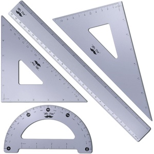 image:imageMr Pen Metal Geometry Kit 4 Pack 45 amp 3060 Set Squares  6 Protractor amp 12 Ruler Durable Metal Drafting Tools for Technical Drawing Math Engineering amp ArchitecturePeriwinkle Gray