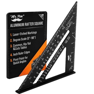 image:imageMr Pen Metal Square Ruler 7 Inch Aluminum Rafter Square  Carpenters Square Tool Carpentry SquaresBlack