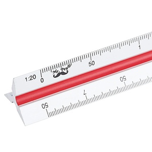 image:imageMr Pen Metric Engineer Scale Ruler Ruler 12 Aluminum Scale Ruler Triangular Scale Scale Ruler for Blueprint Triangle Ruler Metric Engineering Drafting Ruler