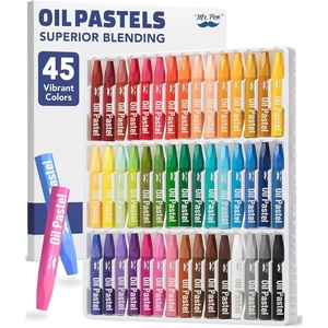 image:imageMr Pen Oil Pastels for Artists 45 Pack Assorted Colors  Hexagonal Oil Pastel Sticks for Paper Canvas Black Paper amp Wood Smooth Blending Pastels for Beginners