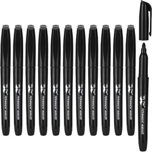 image:imageMr Pen Permanent Markers 12 Pack Black Fine Tip Black Markers  Fine Tip Markers