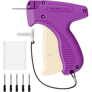image:imageMr Pen Price Tagging Gun Hangtag Attacher with 1008 Barbs  2 Long Barbs Fasteners and 5 Needles Cream amp Navy Blue Retail Pricing Tag Gun for Stores Consignment Garage Yard SalePurple  White