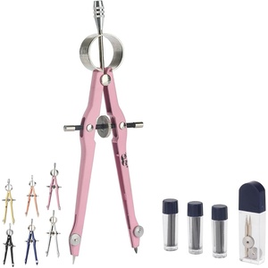 image:imageMr Pen Professional Compass for Geometry Extra Lead  Metal Compass Drawing Tool for Students Drafting and Engineering Technical Drawings Circles and Geometry ProjectsPink