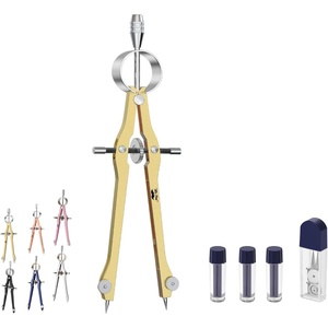 image:imageMr Pen Professional Compass for Geometry Extra Lead  Metal Compass Drawing Tool for Students Drafting and Engineering Technical Drawings Circles and Geometry ProjectsGold
