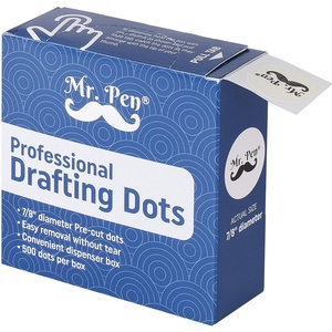 image:imageMr Pen Professional Drafting Dots 78 Diameter 500 Pieces  Easy Removal PreCut Drafting Art Tape Artist Masking Tape Architectural Supplies Stationary for Art and Drawing Paper78 inch diameter