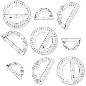 image:imageMr Pen Protractor Set 4 3 Pack  Clear Plastic Protractors for Measuring Angles 180 Small Protractor for Students School Math Geometry9 Pcs