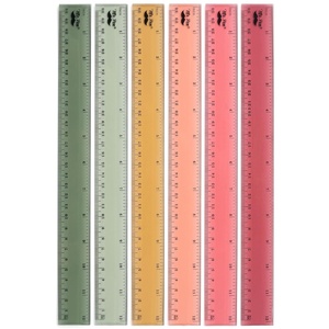 image:imageMr Pen Ruler 12 inch Ruler 6 Pack Vintage Colors Clear Rulers 12 Inch  RulersVintage