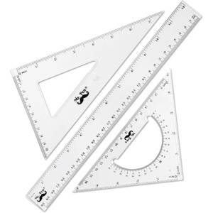 image:imageMr Pen Triangle Ruler Protractor Math Set  3 Pack Square Ruler  Protractor for Geometry12 Ruler  Triangle Ruler 75