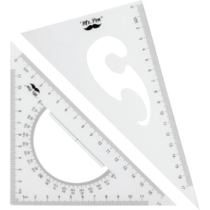 image:imageMr Pen Triangle Ruler Protractor Math Set  3 Pack Square Ruler  Protractor for GeometryTriangle Ruler 1711 cm