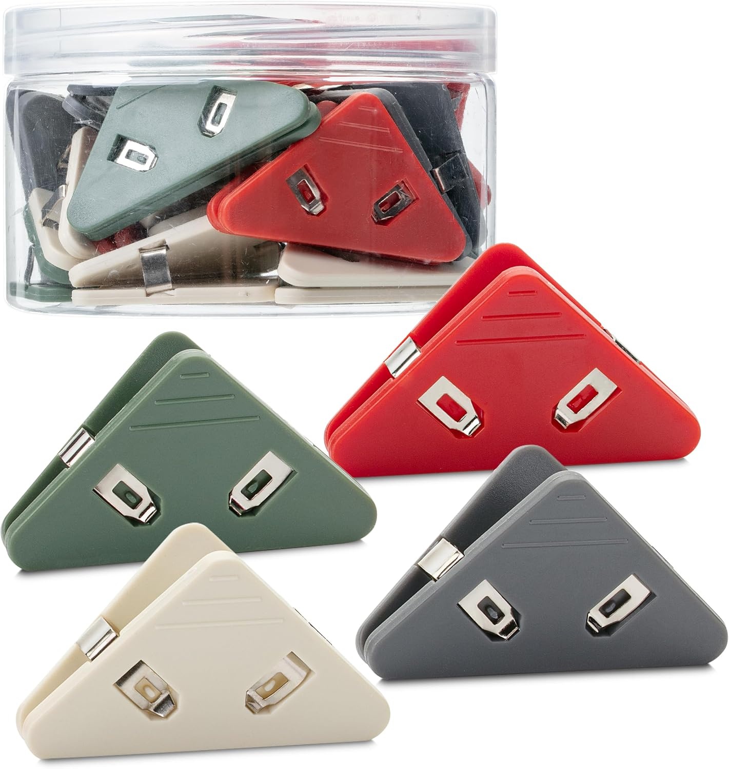 image:imageMr Pen Corner Paper Clips 20Pack 4 Colors Triangular File Corner Clip