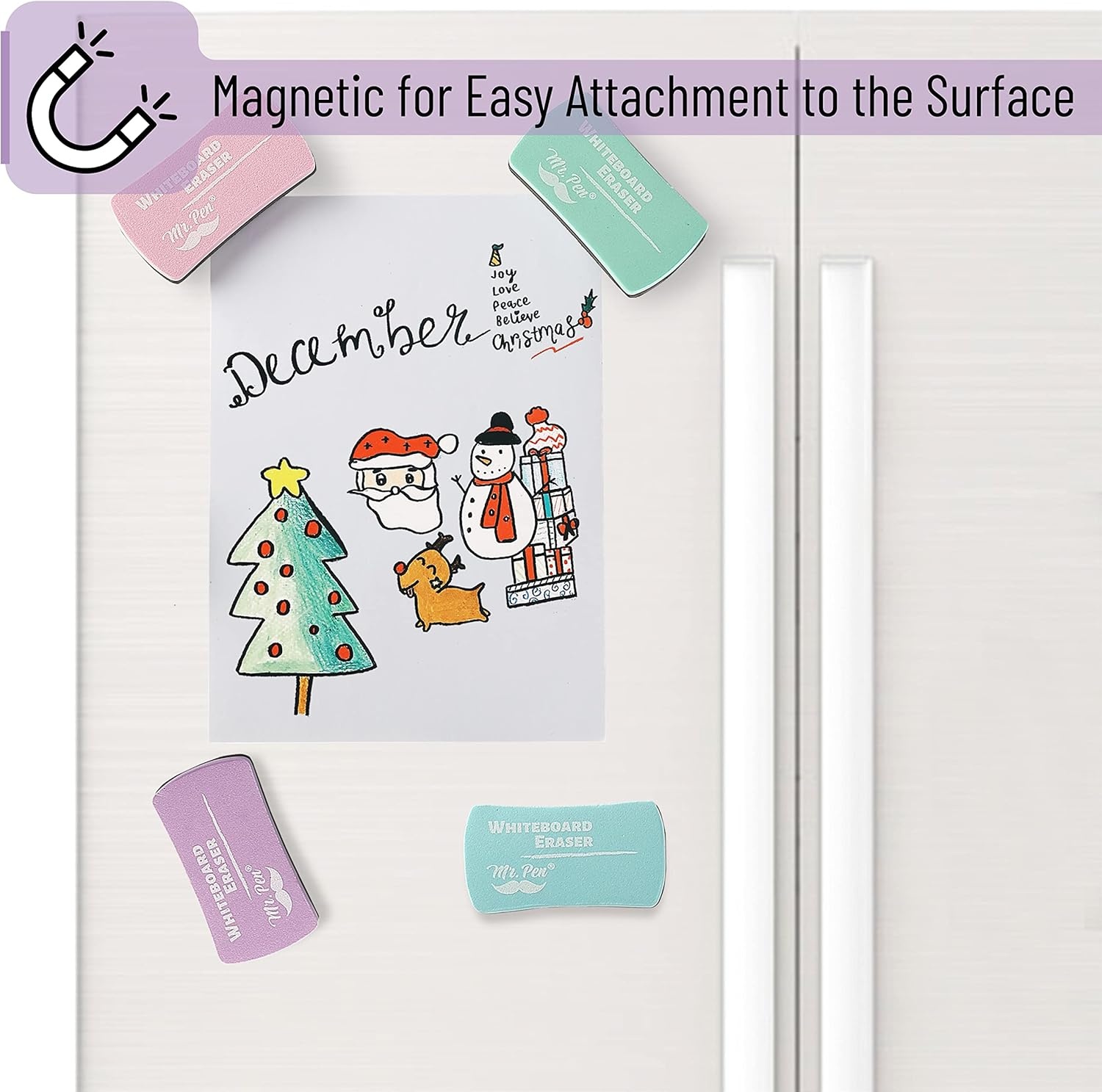 image:imageMr Pen Magnetic Dry Erase Erasers 4 x 2 8 Pack Assorted Colors  Magnetic Whiteboard Dry Erase Erasers Bulk for Kids Teachers Students and Classroom SuppliesPastel