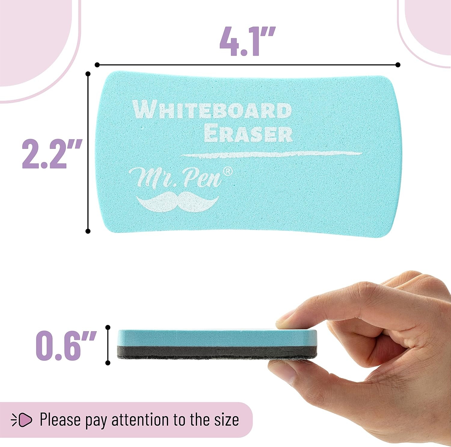 image:imageMr Pen Magnetic Dry Erase Erasers 4 x 2 8 Pack Assorted Colors  Magnetic Whiteboard Dry Erase Erasers Bulk for Kids Teachers Students and Classroom SuppliesPastel