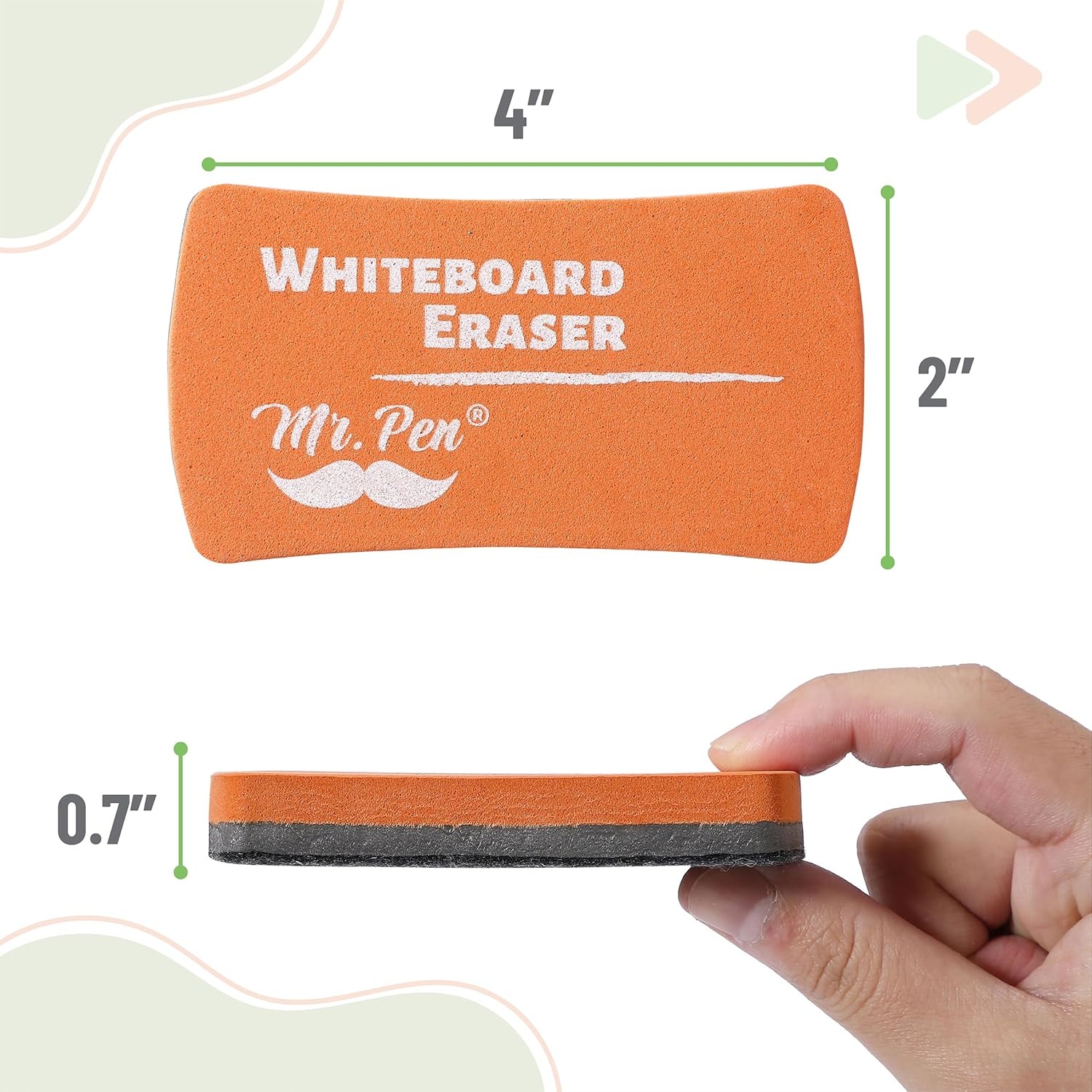 image:imageMr Pen Magnetic Dry Erase Erasers 4 x 2 8 Pack Assorted Colors  Magnetic Whiteboard Dry Erase Erasers Bulk for Kids Teachers Students and Classroom SuppliesEarthy