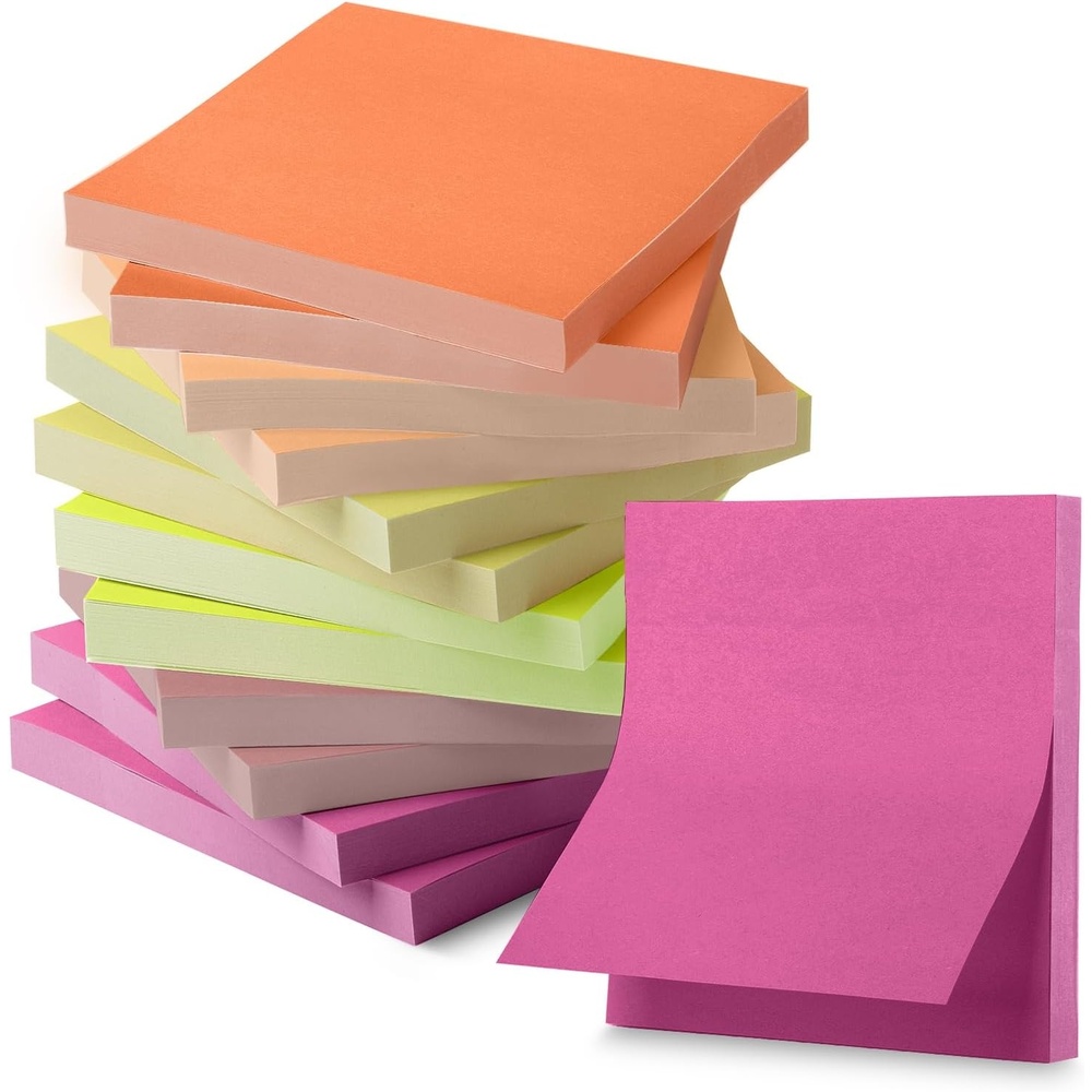 image:imageMr Pen Sticky Notes 3x3 12 Pads 600 Sheets Assorted Colors  Sticky Notes Bulk SelfStick Note Pads Perfect for Office School Home Study amp Organization