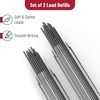 image:imageMr Pen 05mm Metal Mechanical Pencil Set with Lead Refills amp Erasers  2 Pack 2x Tubes Lead Refill 2x Erasers Red Faux Leather Pencil Case for School Supplies Note Taking Fathers Day Gift