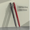 image:imageMr Pen 05mm Metal Mechanical Pencil Set with Lead Refills amp Erasers  2 Pack 2x Tubes Lead Refill 2x Erasers Red Faux Leather Pencil Case for School Supplies Note Taking Fathers Day Gift