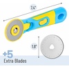 image:imageMr Pen 45mm Rotary Cutter with 1 Extra Blade Ergonomic Handle  Rotary Cutter for Fabric Fabric Cutter Fabric Cutter Wheel Fabric Rotary Cutter Rotary Cutting Tool Rotary Fabric Cutter