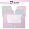 image:imageMr Pen 4Pocket Folders 4 Pack 125 x 95 Pastel Colors  TearResistant Paper Folders with Pockets 3 Holes Punched High CapacityPastel