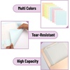 image:imageMr Pen 4Pocket Folders 8 Pack 125 x 95 Pastel Colors TearResistant Paper Folders with Pockets 3 Holes Punched High Capacity Includes Rulers and Conversion Charts for Binder Organization