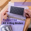 image:imageMr Pen A5 Plastic Binder Pockets 8 Pieces 6 Ring Binder Holes 8 Pcs Clear Envelopes for Cash Money Organizer Lightweight Easy to Carry  Clear Money Envelopes for Cash Binder Zipper Pouch Cash Envelope Binder Money Organizer Clear Zipper Pouches