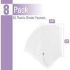 image:imageMr Pen A5 Plastic Binder Pockets 8 Pieces 6 Ring Binder Holes 8 Pcs Clear Envelopes for Cash Money Organizer Lightweight Easy to Carry  Clear Money Envelopes for Cash Binder Zipper Pouch Cash Envelope Binder Money Organizer Clear Zipper Pouches