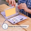 image:imageMr Pen A6 Binder Pockets 8 Pack 6 Holes  Clear Zipper Folders for Budgeting Cash Envelopes and Document Organization