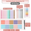 image:imageMr Pen Aesthetic Book Annotation Kit 38 pcs  12 No Bleed Aesthetic Highlighters 5 Gel Pens Black Ink 700 Transparent Sticky Notes amp Tabs for Study Bible JournalingEarthy Dream