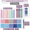 image:imageMr Pen Aesthetic Book Annotation Kit 38 pcs  12 No Bleed Aesthetic Highlighters 5 Gel Pens Black Ink 700 Transparent Sticky Notes amp Tabs for Study Bible JournalingOuter Space