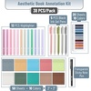 image:imageMr Pen Aesthetic Book Annotation Kit 38 pcs  12 No Bleed Aesthetic Highlighters 5 Gel Pens Black Ink 700 Transparent Sticky Notes amp Tabs for Study Bible JournalingMoss  Mist