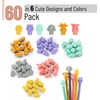 image:imageMr Pen Animal Pencil Top Eraser 60 Pack 6 Assorted Styles  Colorful Cute Animal Designs LatexFree NonToxic Cap Pencil Erasers for Kids TeachersMorandi