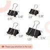 image:imageMr Pen Binder Clips 100 pcs Assorted Sizes Black Binder Paper Clips  Bulk Paper Clamps for Office Supplies Home School Business Document Organizing125 inches