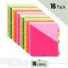 image:imageMr Pen Binder Dividers with Pockets and Tabs 16 Pack Colorful  3 Ring Binder Dividers with Tabs and Pockets on Both SidesFloral Meadow