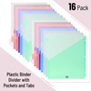 image:imageMr Pen Binder Dividers with Pockets and Tabs 16 Pack Colorful  3 Ring Binder Dividers with Tabs and Pockets on Both SidesPastel