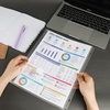 image:imageMr Pen Binder Folders with SpaceSaving Closure 30 Pack Clear  Heavyweight Binder Pockets for 3 Ring Binders